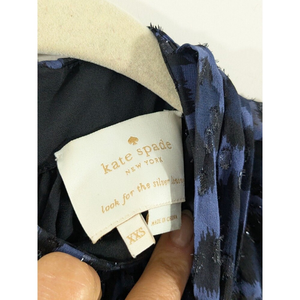 Kate Spade Leopard Print Clip Dot Mini Dress Sz 2XS Whimsygoth Moody Romantic - Picture 5 of 10